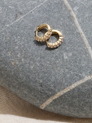 FatFace Gold Tone Pearl Huggie Earrings - Image 2 of 2