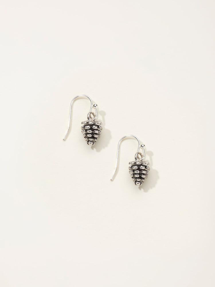 FatFace Silver Tone Pinecone Drop Earrings - Image 1 of 2 FatFace Silver Tone Pinecone Drop Earrings - Image 1 of 2
