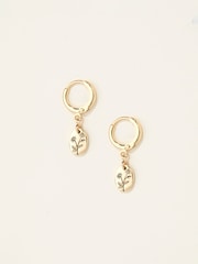 FatFace Gold Tone Embossed Earrings - Image 1 of 2