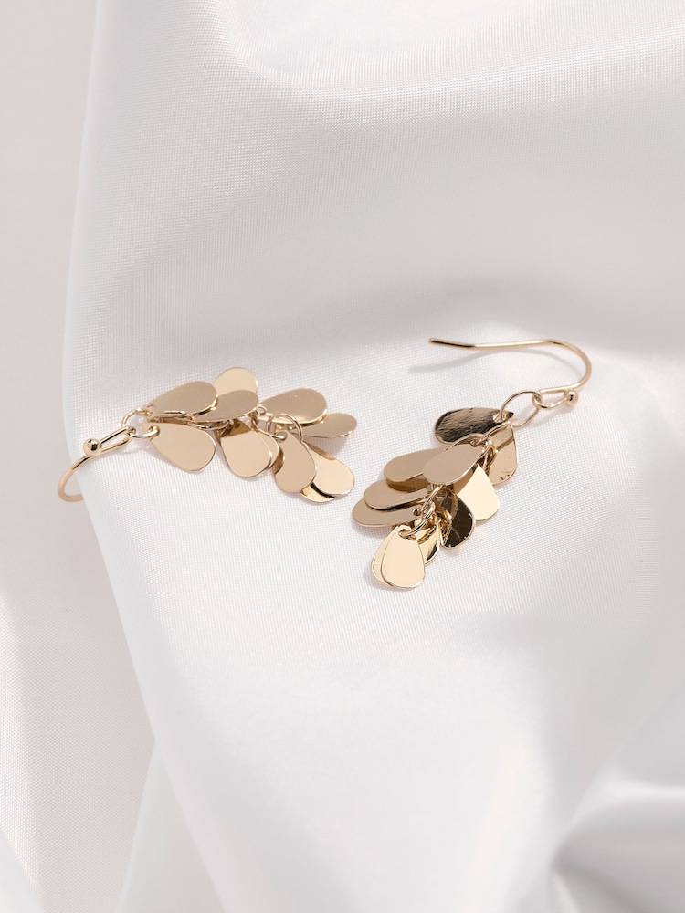 FatFace Gold Tone Multi Drop Earrings - Image 2 of 2