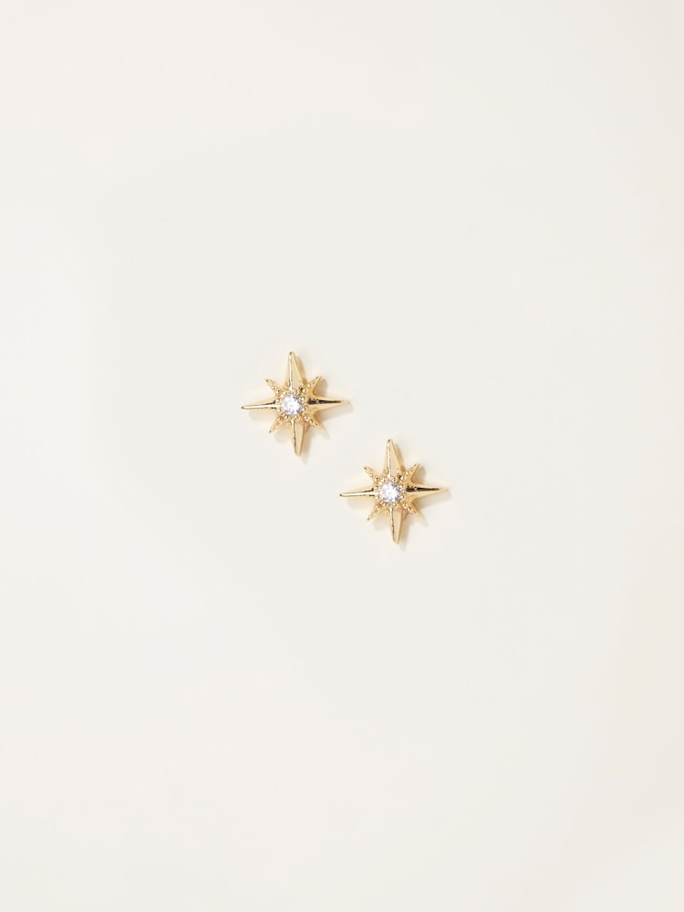 FatFace Gold Tone Textured Star Stud Earrings - Image 1 of 2 FatFace Gold Tone Textured Star Stud Earrings - Image 1 of 2