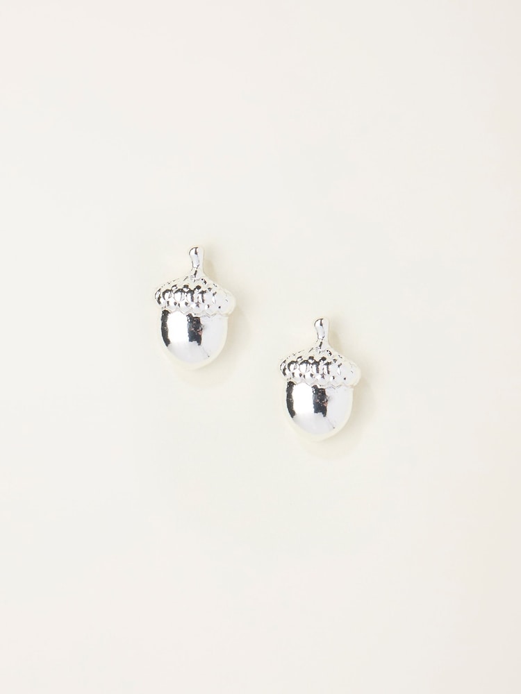FatFace Silver Tone Acorn Stud Earrings - Image 1 of 2 FatFace Silver Tone Acorn Stud Earrings - Image 1 of 2