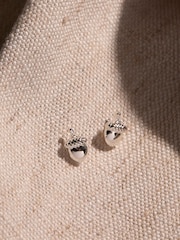 FatFace Silver Tone Acorn Stud Earrings - Image 2 of 2