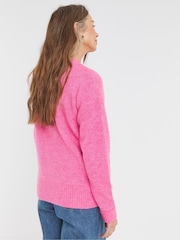 JD Williams Pink Sponge Button Through Cardigan - Image 2 of 4