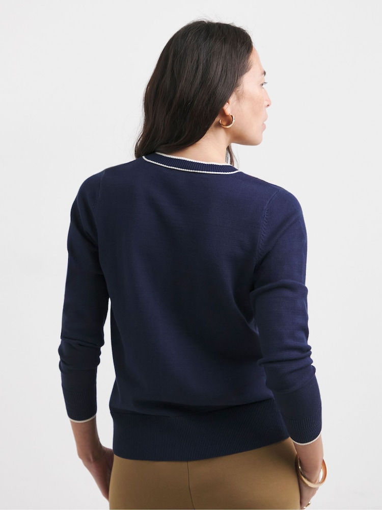 Anthology By JD Williams Blue Contrast Trim Cardigan - Image 2 of 4