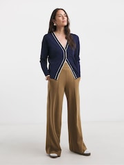 Anthology By JD Williams Blue Contrast Trim Cardigan - Image 4 of 4