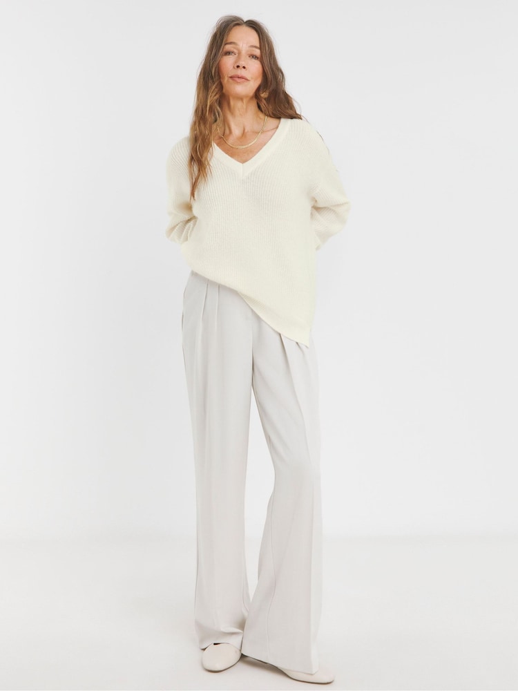 Marfil - JD Williams Sponge V-Neck Tunic - Imagen 2 de 4