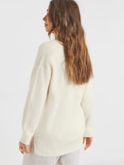 Marfil - JD Williams Sponge V-Neck Tunic - Imagen 3 de 4