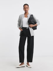 JD Williams Grey Sponge Zip Through Cardigan - Image 4 of 4