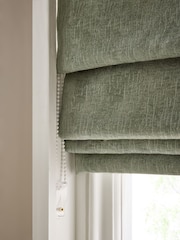 Green Sage Ready Made Blackout Roman Blinds With Heavyweight Chenille - Image 4 of 8