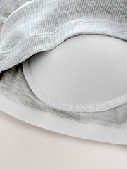 Grey Marl Hidden Support Ribbed Long Sleeve Top - Image 7 of 9