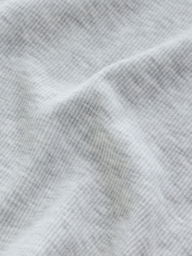 Grey Marl Hidden Support Ribbed Long Sleeve Top - Image 9 of 9