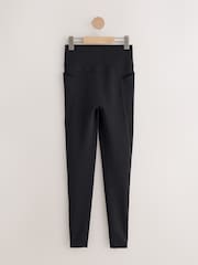 Black Active Reflective Print Sports Leggings - Image 1 of 3