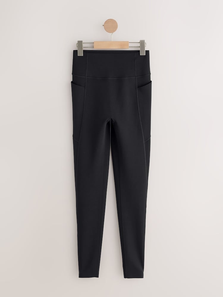 Black Active Reflective Print Sports Leggings - Image 1 of 3