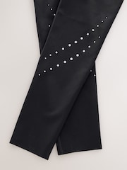 Black Active Reflective Print Sports Leggings - Image 2 of 3
