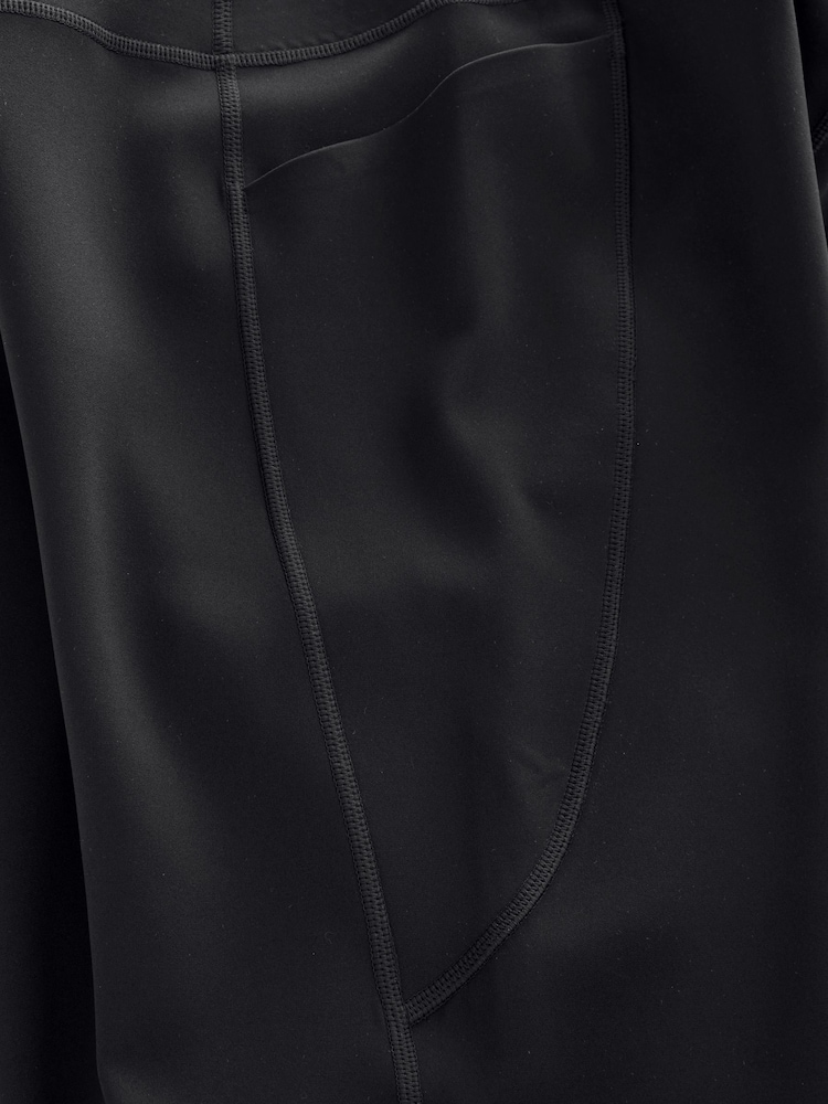Black Active Reflective Print Sports Leggings - Image 3 of 3