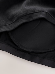 Black Hidden Support Ribbed Long Sleeve Top - Image 5 of 7