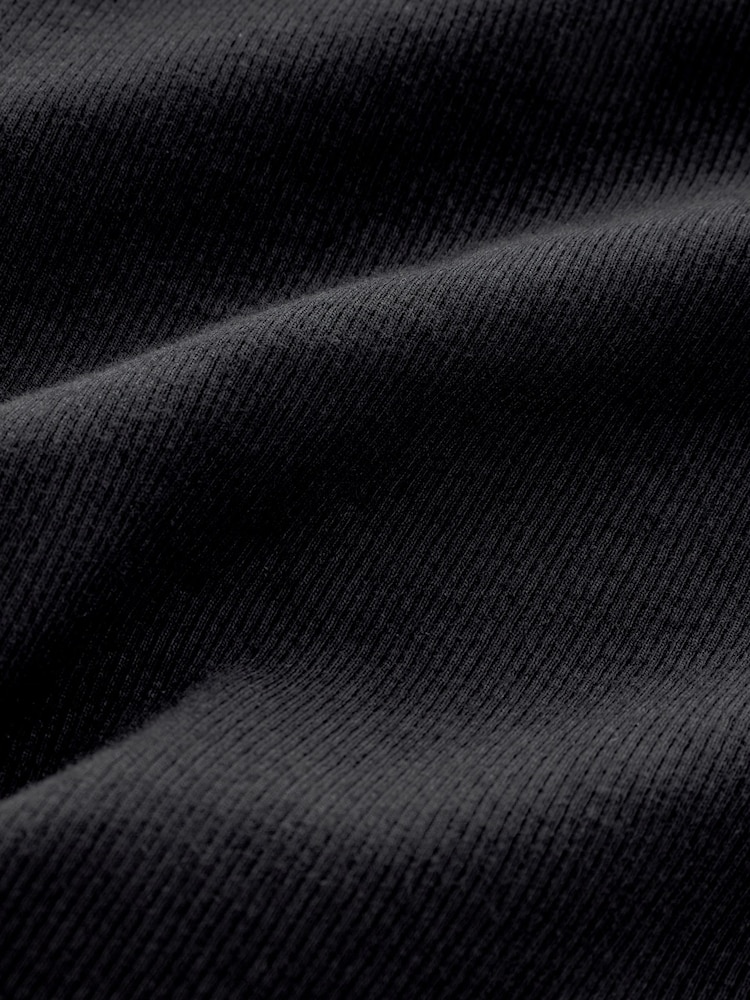 Black Hidden Support Ribbed Long Sleeve Top - Image 7 of 7