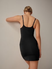 Black Shaping Medium Control Premium Cotton Wear Your Own Bra Slip - Image 2 of 4
