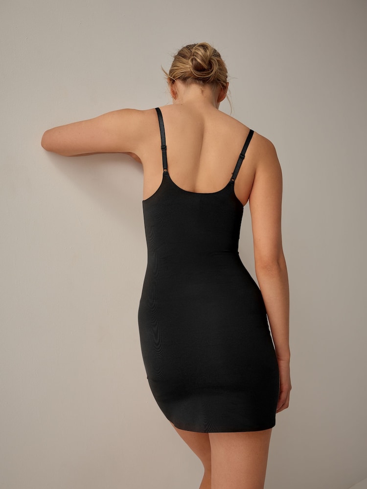Black Shaping Medium Control Premium Cotton Wear Your Own Bra Slip - Image 2 of 4