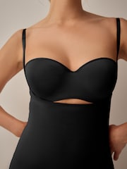 Black Shaping Medium Control Premium Cotton Wear Your Own Bra Slip - Image 3 of 4
