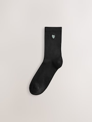 Tonal Hearts Embroidered Motif Ankle Socks 4 Pack - Image 4 of 8