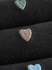 Tonal Hearts Embroidered Motif Ankle Socks 4 Pack - Image 7 of 8