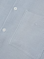 Reiss Soft Blue/White Sensei Seersucker Stripe Shirt - Image 5 of 5