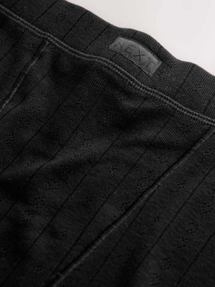 Black Thermal Maximum Warmth Cosy Pointelle Leggings - Image 10 of 10 Black Thermal Maximum Warmth Cosy Pointelle Leggings - Image 10 of 10