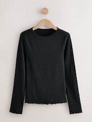 Black ThermoGen Maximum Warmth Merino Wool Thermal Long Sleeve Top - Image 6 of 8