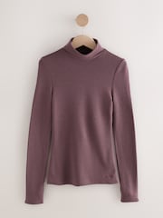 Burgundy Red Thermogen Maximum Warmth Roll Neck Thermal Top - Image 1 of 3