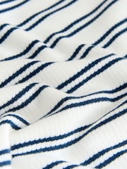 Navy/Cream Stripe Thermogen Maximum Warmth Rib Thermal Vest - Image 2 of 4