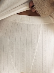 Cream ThermoGen Maximum Warmth Pointelle Thermal Leggings - Image 6 of 9