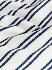 Navy/Cream Stripe Thermogen Maximum Warmth Roll Neck Thermal Top - Image 2 of 3