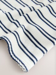 Navy/Cream Stripe Thermogen Maximum Warmth Roll Neck Thermal Top - Image 3 of 3