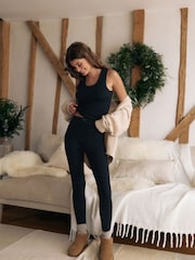 Black ThermoGen Maximum Warmth Pointelle Thermal Vest - Image 3 of 10