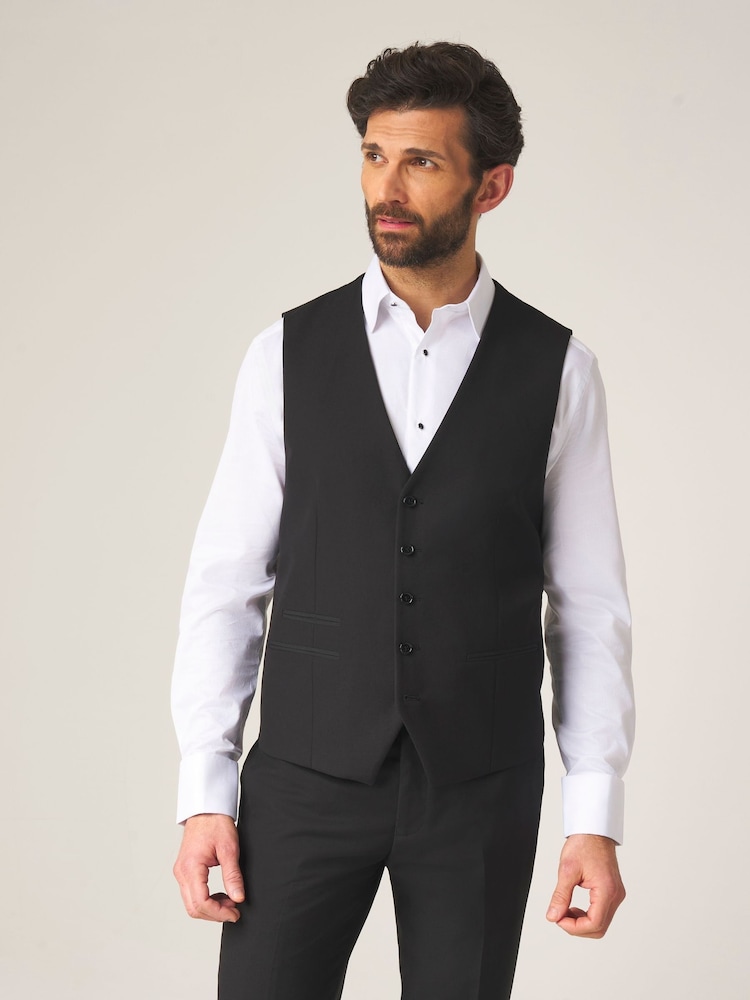 Skopes Black Single Breasted Ronson Dinner Suit Waistcoat - Image 1 of 4