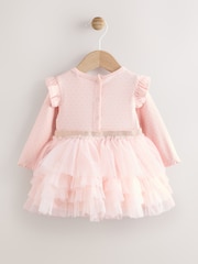 Pink Baby Long Sleeve Tutu Dress (0mths-2yrs) - Image 2 of 8