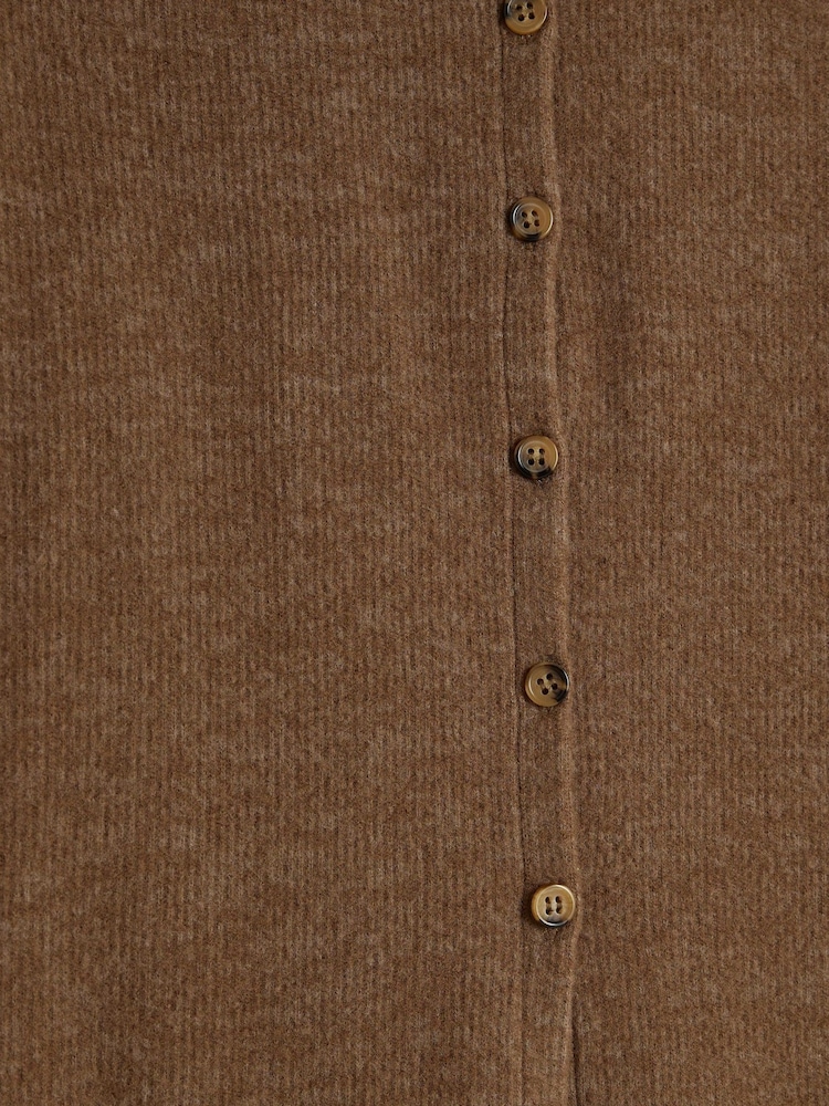 River Island Brown Cosy Longline Cardigan - Image 6 of 6