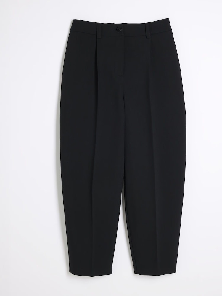 Zwart - River Island Slim Barrell Leg Trousers - Image 5 of 6