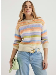River Island Orange Striped Jumper - Image 1 of 7
