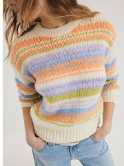 River Island Orange Striped Jumper - Image 4 of 7
