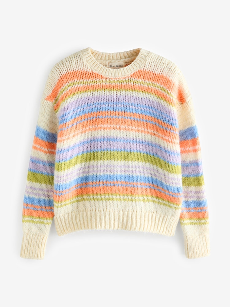 River Island Orange Striped Jumper - Image 5 of 7