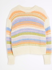 River Island Orange Striped Jumper - Image 6 of 7