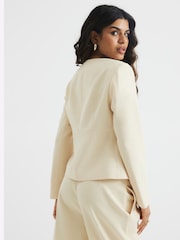 River Island Buttermilk Yellow Petite Button Front Blazer - Image 2 of 6