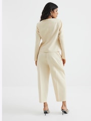 River Island Buttermilk Yellow Petite Button Front Blazer - Image 3 of 6