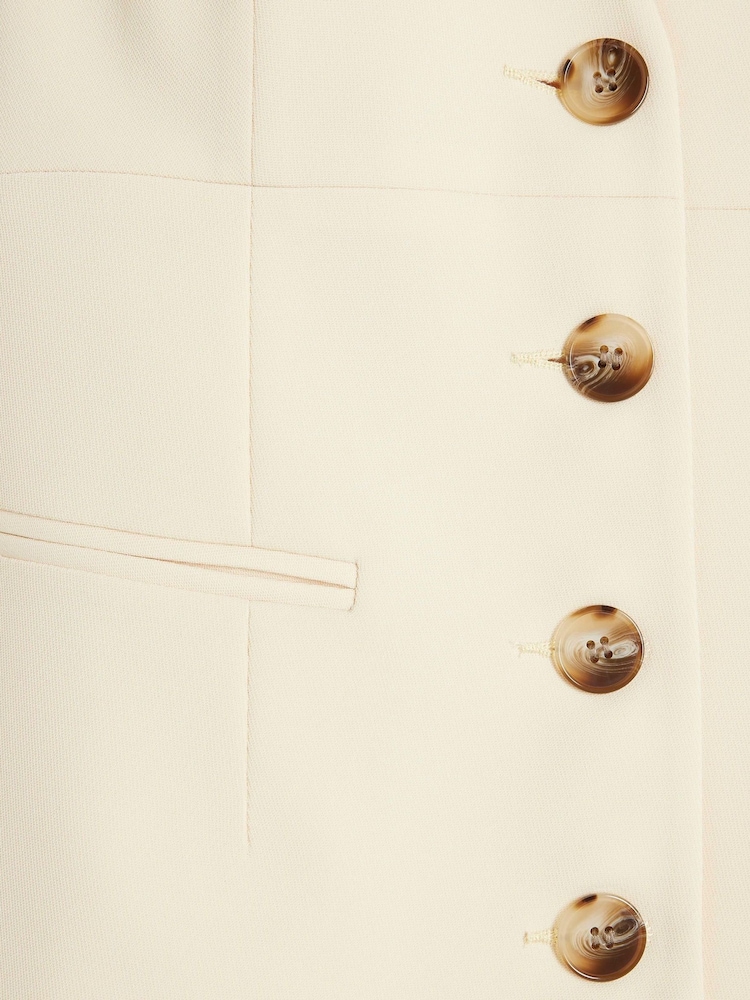 River Island Buttermilk Yellow Petite Button Front Blazer - Image 6 of 6