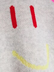 River Island Grey Oversized Smiley Jumper - Image 6 of 6