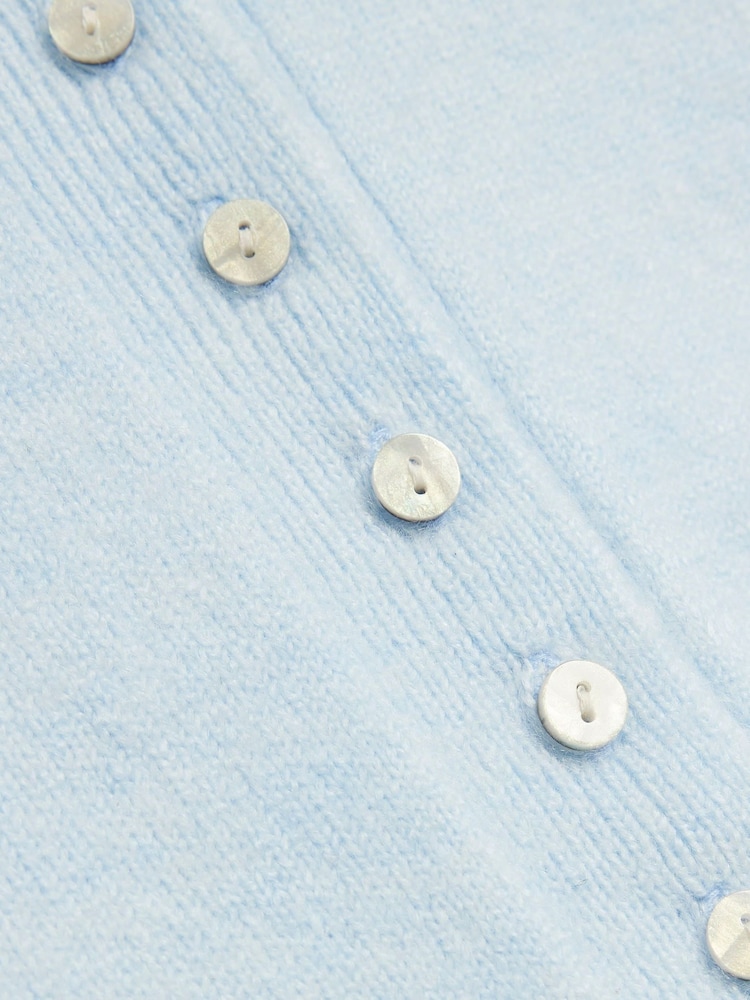 modra - River Island kratek rokav; s kratkimi rokavi Button pletena jopa - Slika 6 iz 6