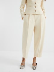 River Island Buttermilk Yellow Petite Slim Barrell Leg Trousers - Image 3 of 4
